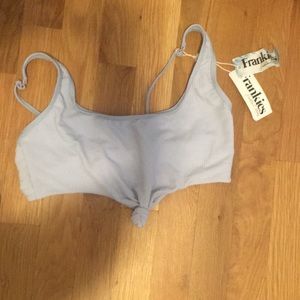 NEVER WORN- Frankie’s bikini Greer top sky blue